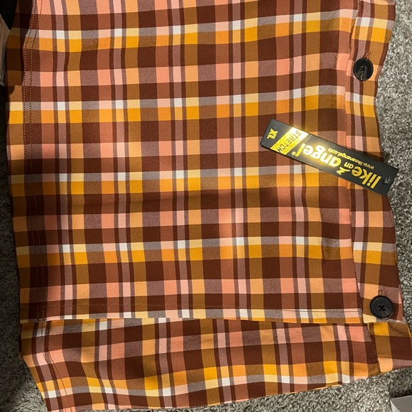 NWT! This is a new wrap orange yellow red plaid skirt - Picture 1 of 1